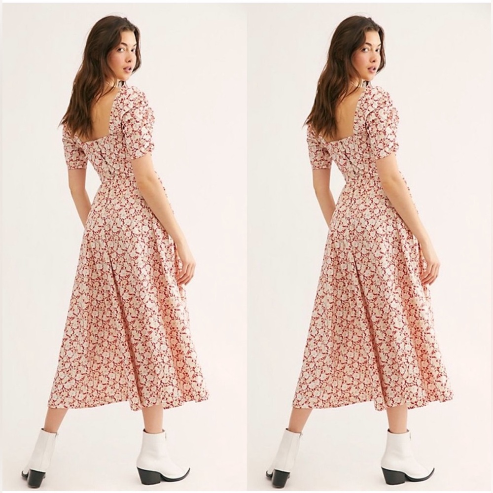 Free People She's A Dream puff midi dress